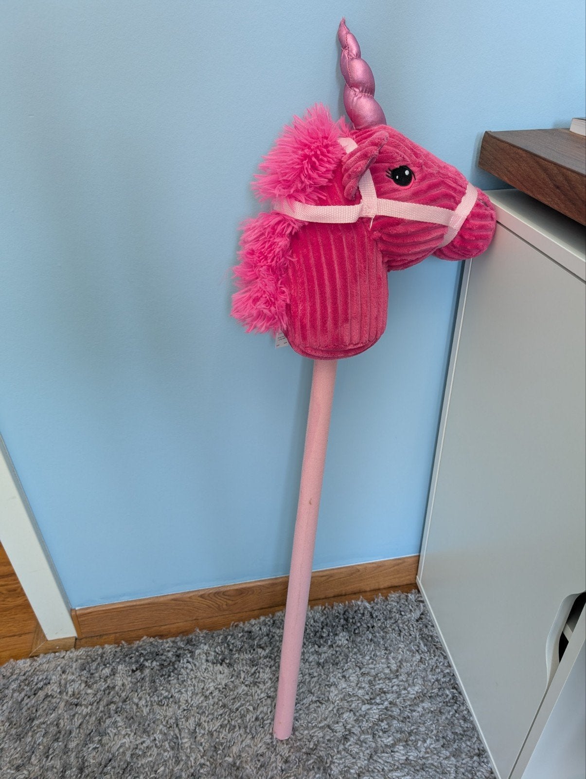 Roze Eenhoorn Stokpaardje - Maakt geluid!, Ophalen