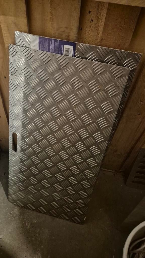 Aluminium drempel hulp 2 keer, Verzenden