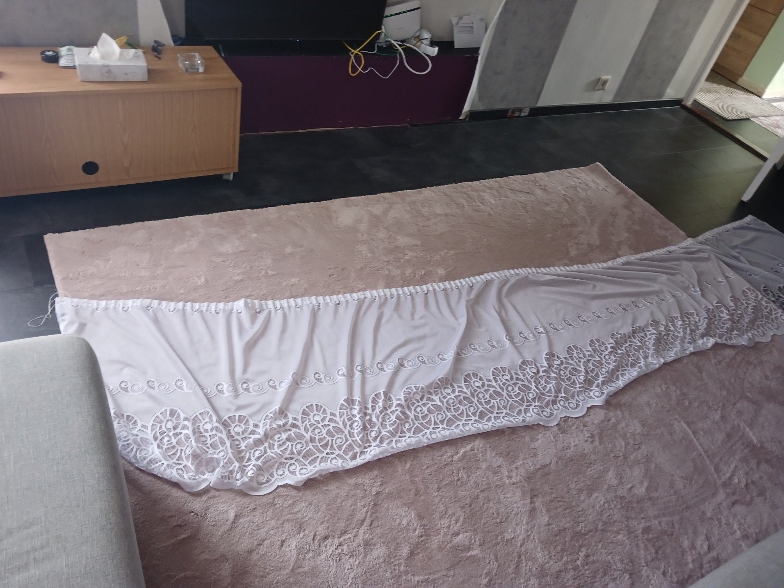 verduisterend gordijn, Wit, Nieuw, Tweepersoons, 140 cm