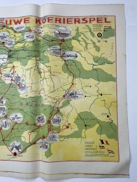 antiek spel Het nieuwe koerierspel 1e wereldoorlog, Antiek en Kunst, Ophalen of Verzenden