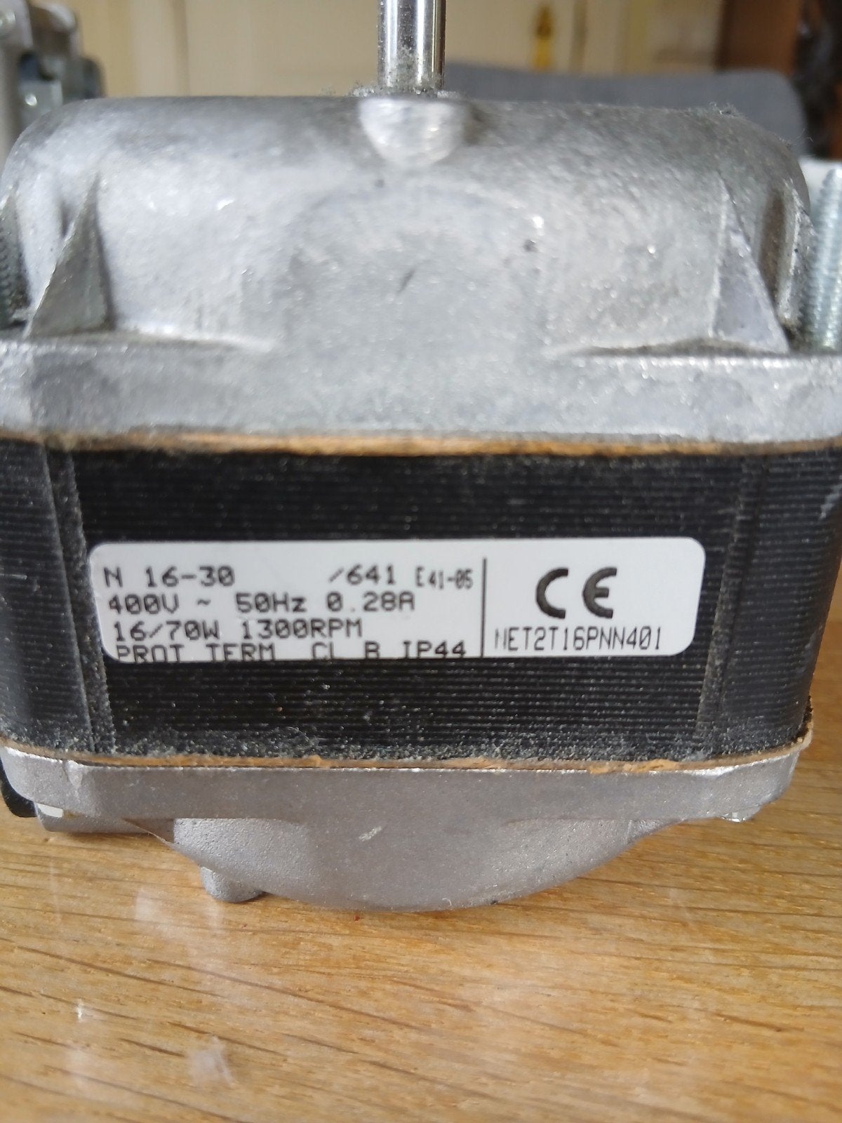N 16-30 400V 50Hz 0.28A 16/70W 1300RPM Elektromotor, Ophalen of Verzenden, Gebruikt, Elektromotor