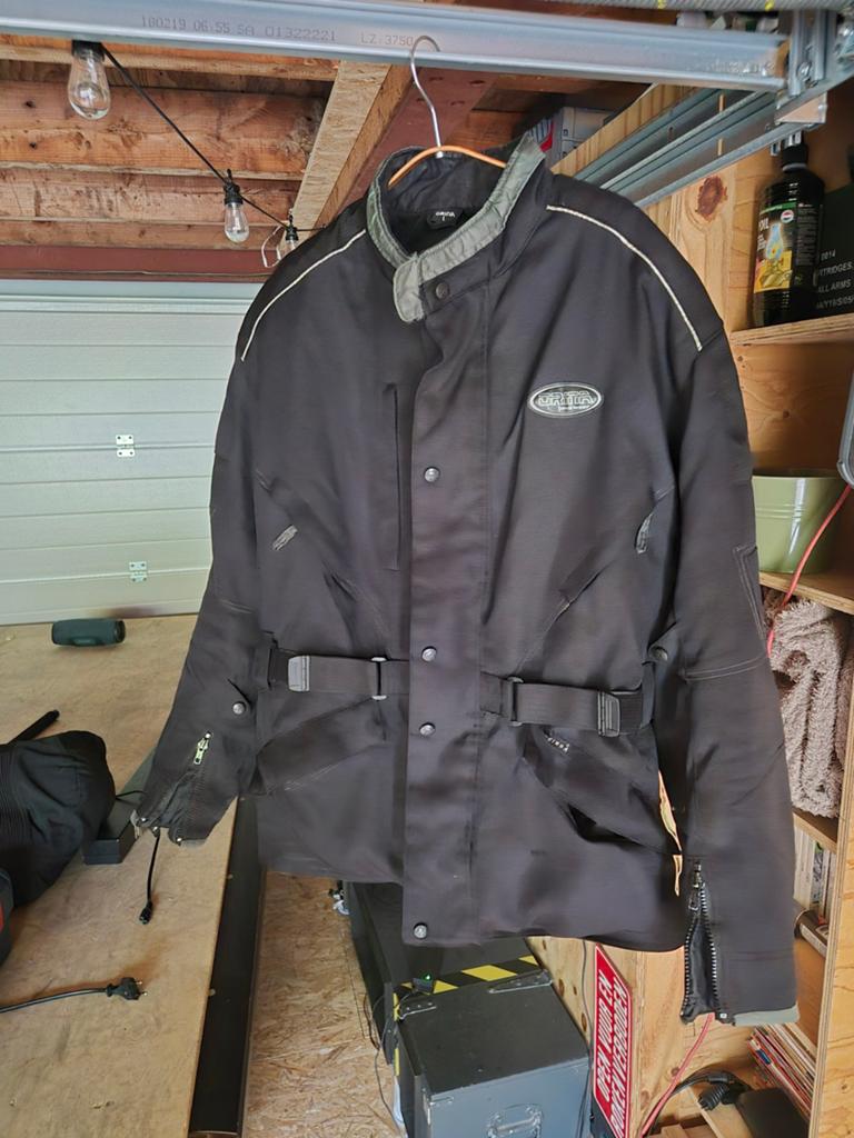 Motorjas en broek L maar valt groot, Ophalen of Verzenden, Orina, Tweedehands, Heren