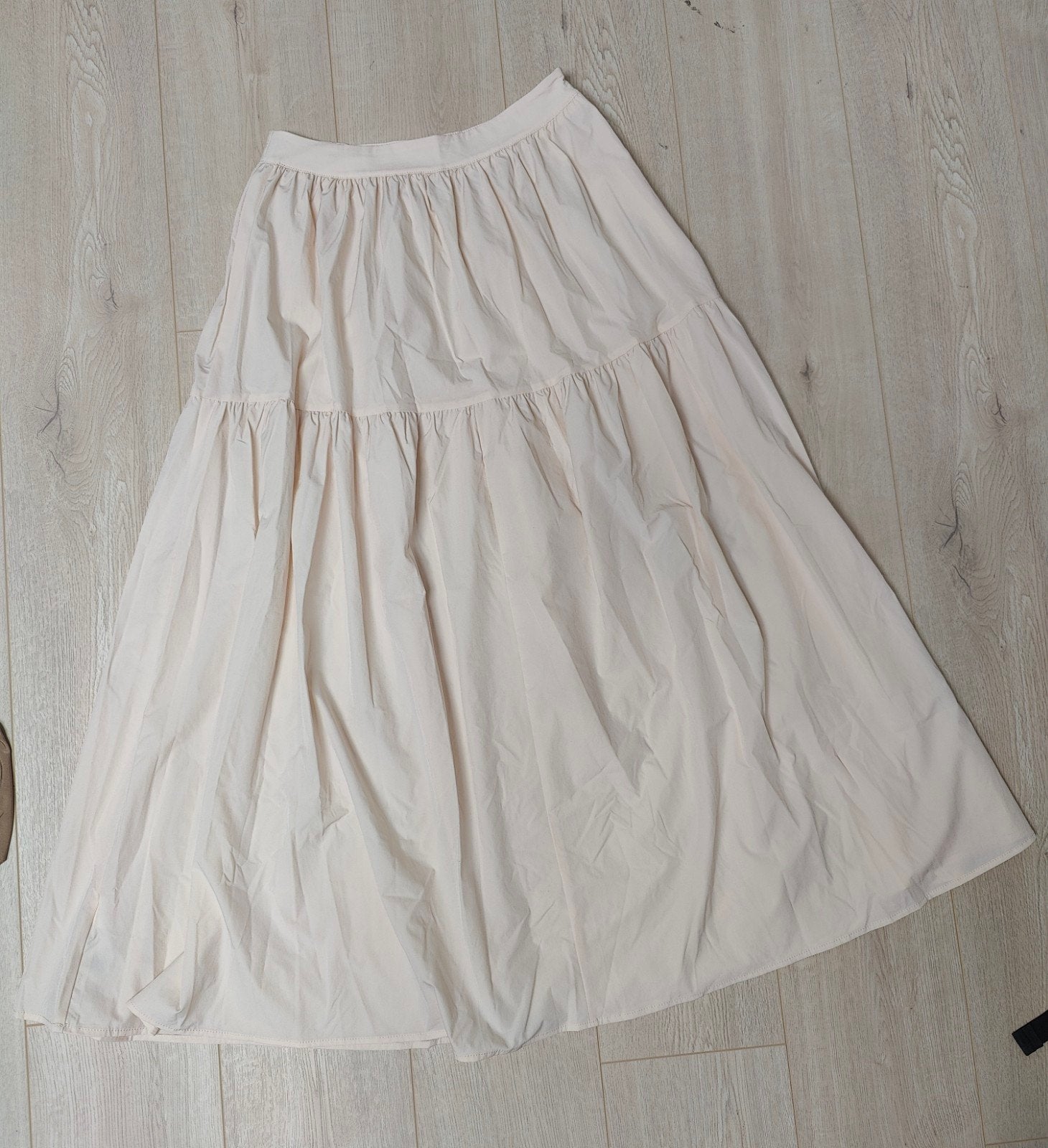 Lichtroze maxi rok met ruches maat M, Kleding | Dames, Maat 38/40 (M), Ophalen of Verzenden, Onbekend, Roze