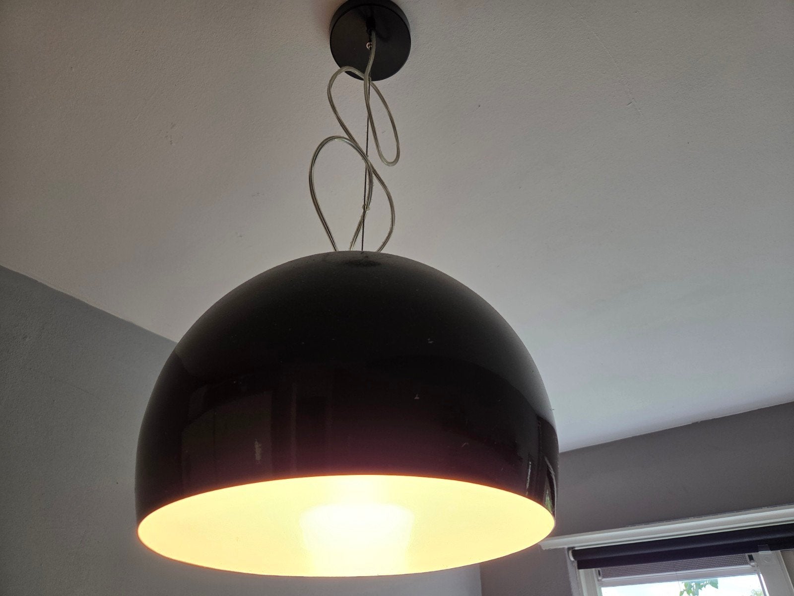 IKEA hanglamp zwart hoogte verstelbaar., Ophalen, Zo goed als nieuw, Metaal, Modern