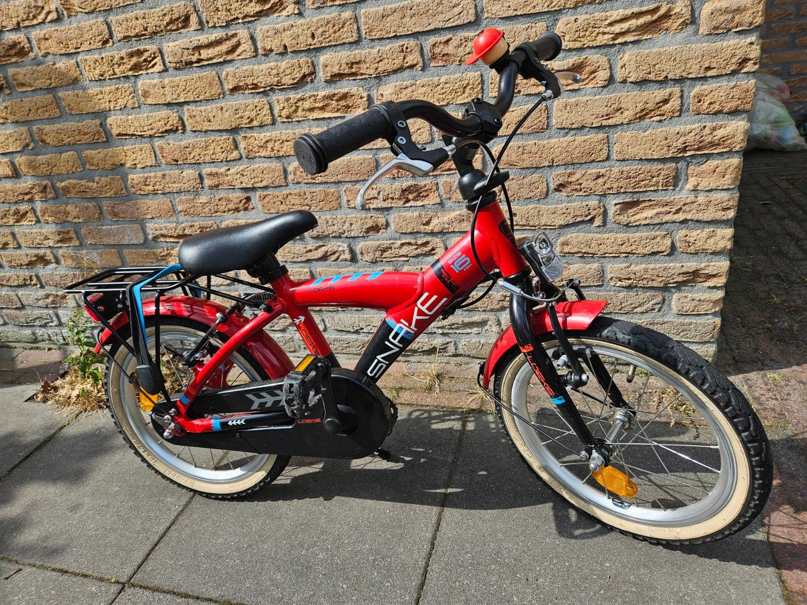 Loekie Snake kinderfiets 16 inch - Zo goed als nieuw, Ophalen, Zo goed als nieuw, 16 tot 20 inch, Loekie