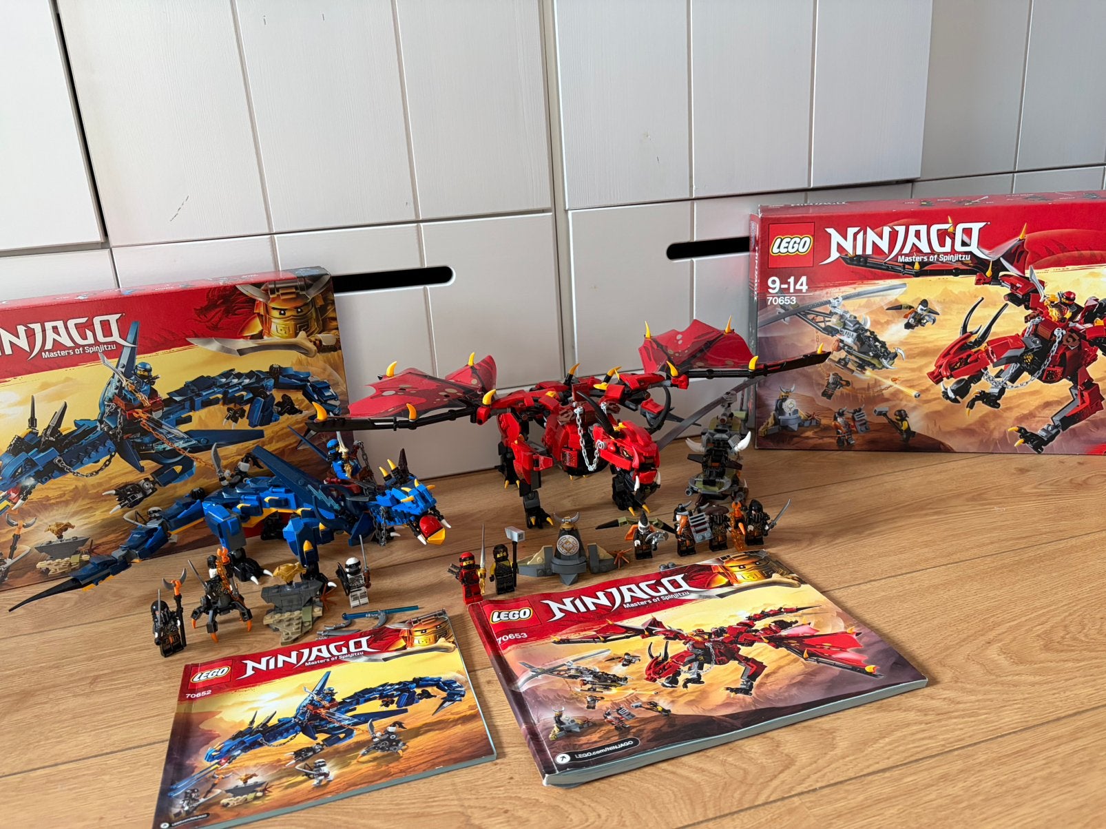 Lego Ninjago 70652 en 70653 incl originele doos (compleet), Ophalen, Gebruikt, Inclusief instructies, Lego