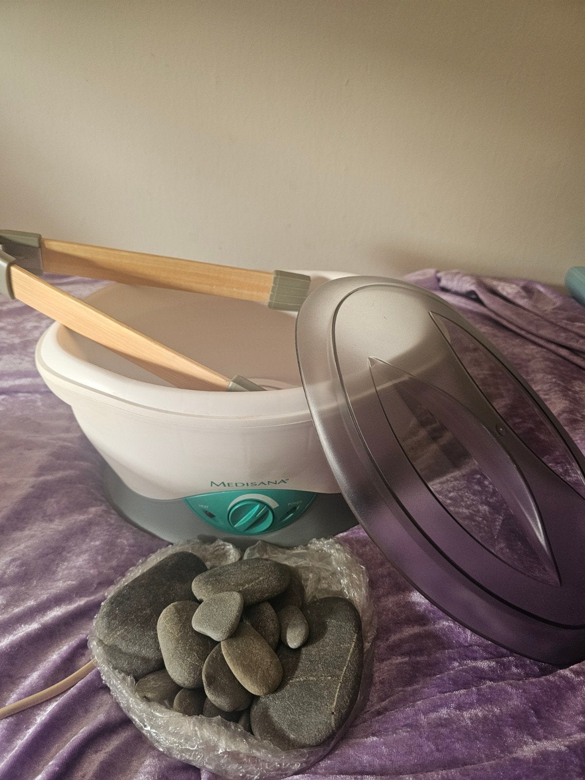 Medisana Hotstone Massageapparaat met Natuurlijke Stenen, Ophalen of Verzenden, Zo goed als nieuw, Overige typen