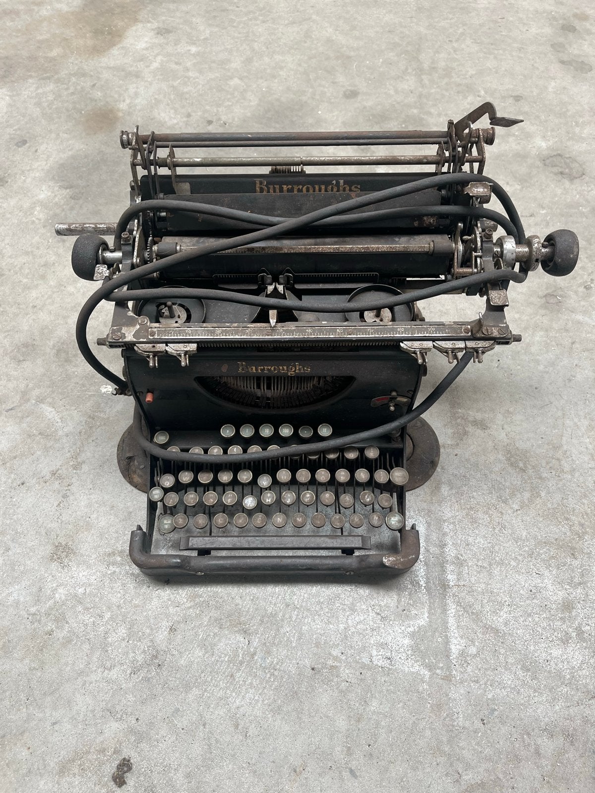 Burroughs antieke typmachine, Ophalen of Verzenden, Gebruikt