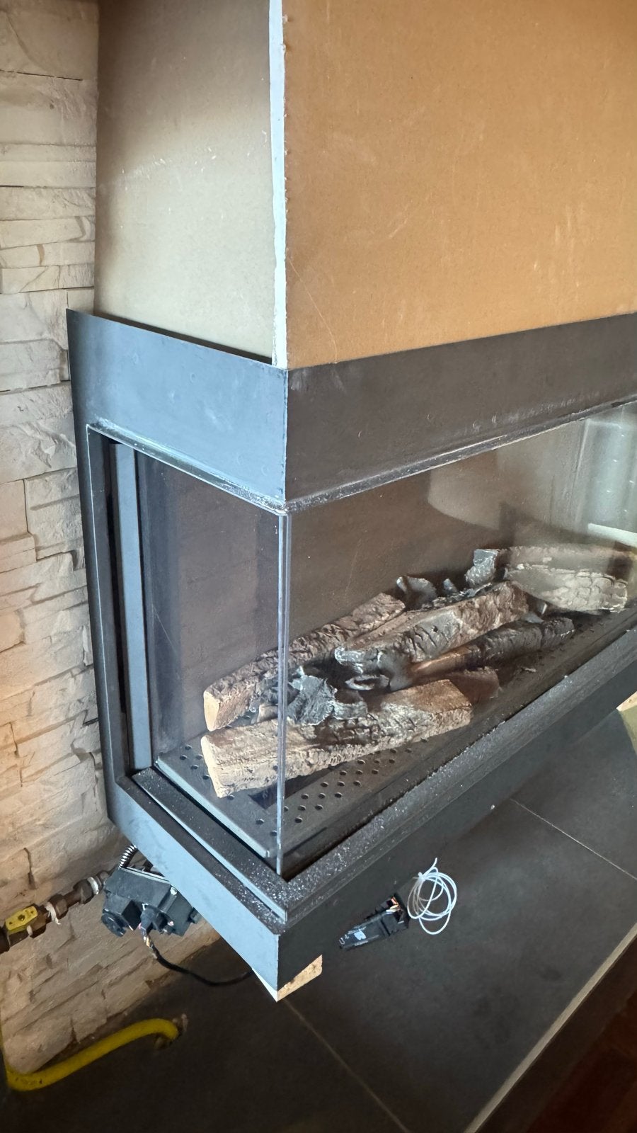 Element4 Trisore 95 driezijdige inbouw gashaard, Ophalen of Verzenden, Zo goed als nieuw, Inbouwhaard, Gashaard