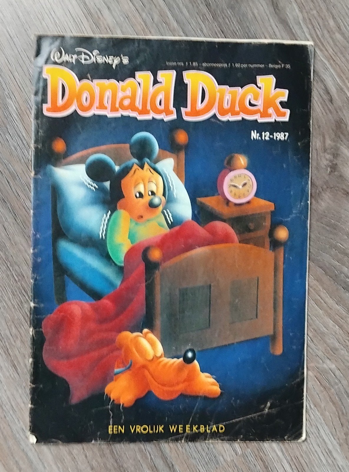 Donald Duck Weekblad Nr. 12-1987 - Mickey Mouse en Pluto, Eén stripboek, Ophalen of Verzenden, Gelezen