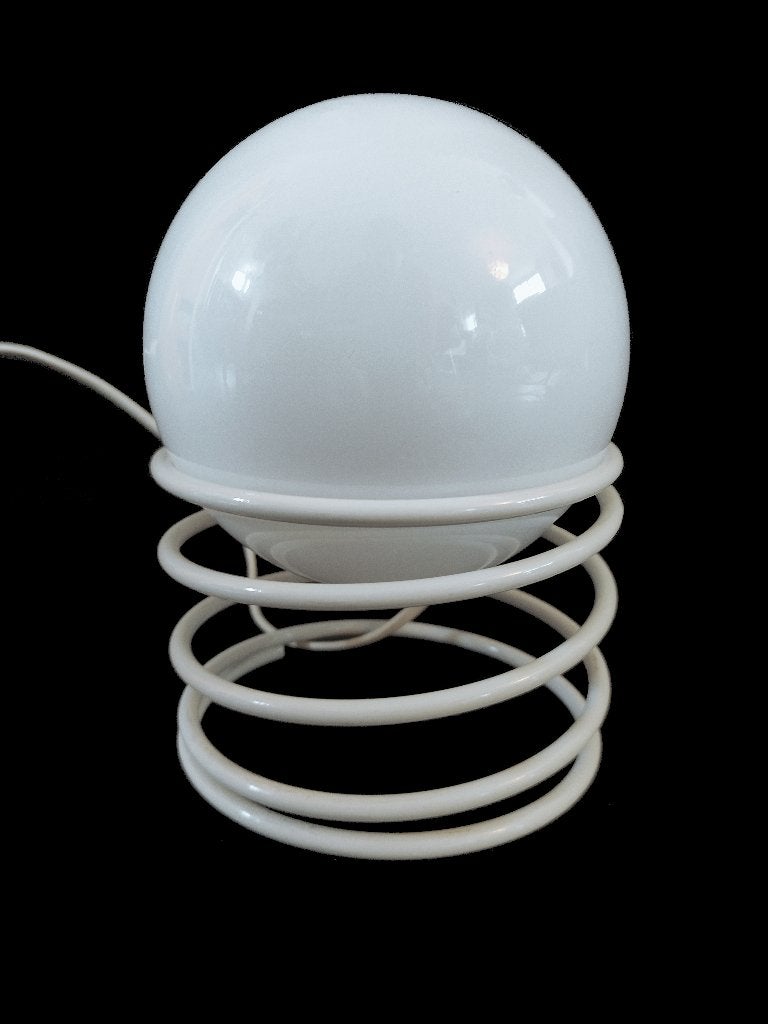Gave vintage mid century design spiraal tafellamp, Ophalen of Verzenden, Gebruikt, Glas