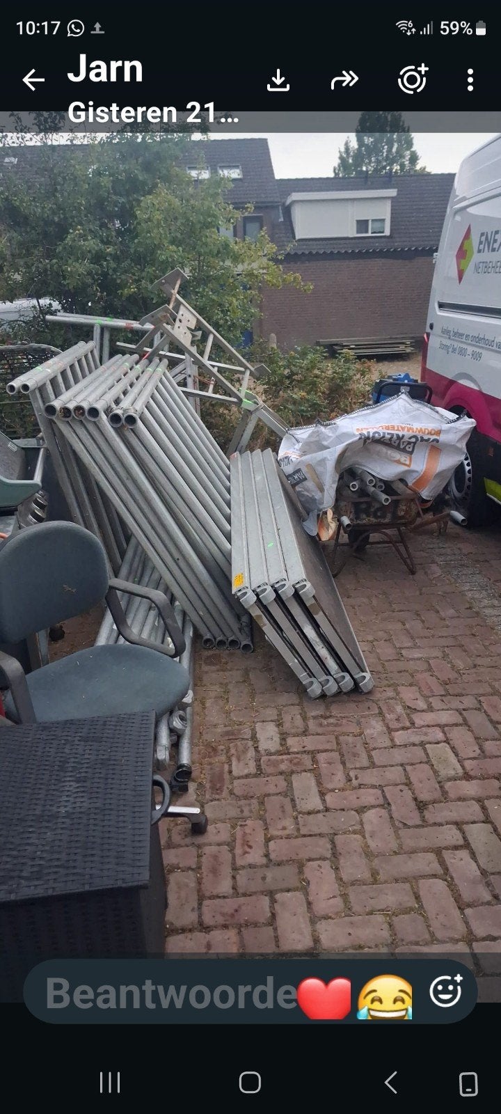 Diverse steigeronderdelen en ladders te koop, Doe-het-zelf en Verbouw, Steigers, Ophalen of Verzenden, Gebruikt, Overige typen