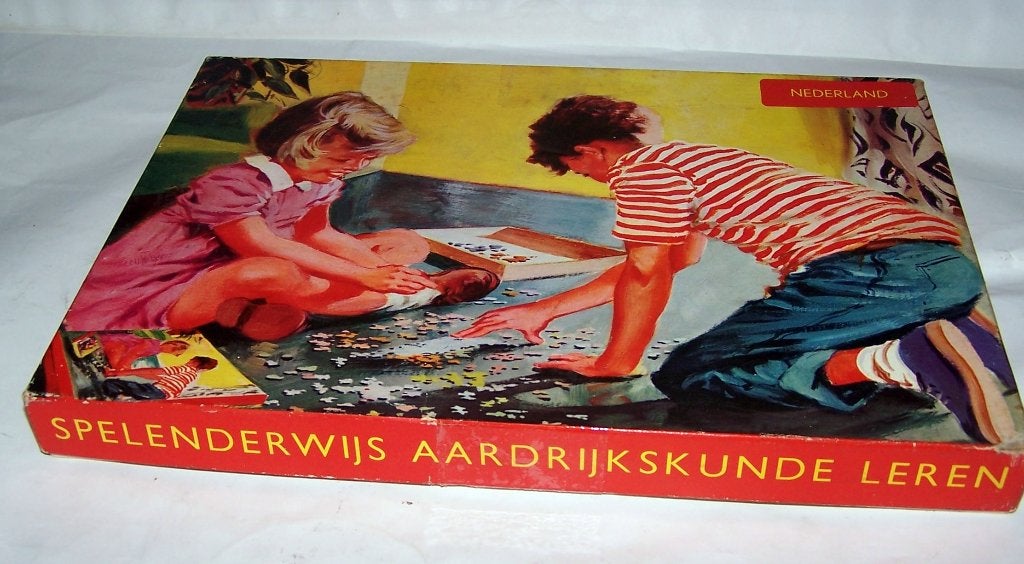 Vintage Nederland Provincie Puzzel - Spelenderwijs Leren., Ophalen of Verzenden