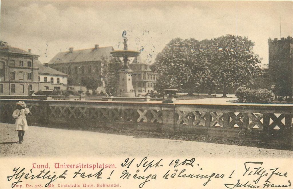 701-280-001 Lund Universitetsplatsen, Ophalen of Verzenden, Voor 1920, Overig Europa