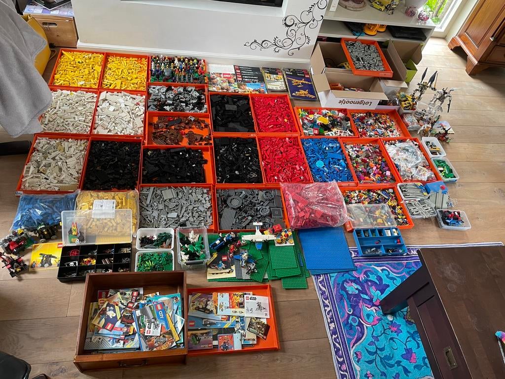 LEGO partij jaren 70 80 90 00 veel mooie onderdelen, Gebruikt, Overige thema's, Inclusief extra onderdelen, Lego
