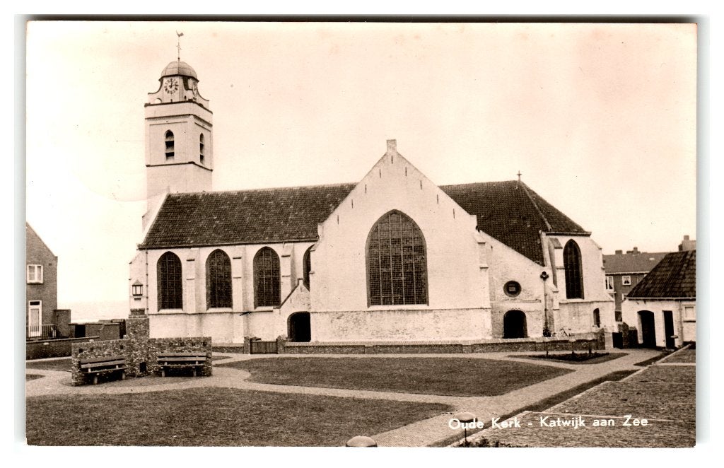 Katwijk aan Zee, Oude Kerk, Verzenden, 1940 tot 1960, Gelopen, Zuid-Holland