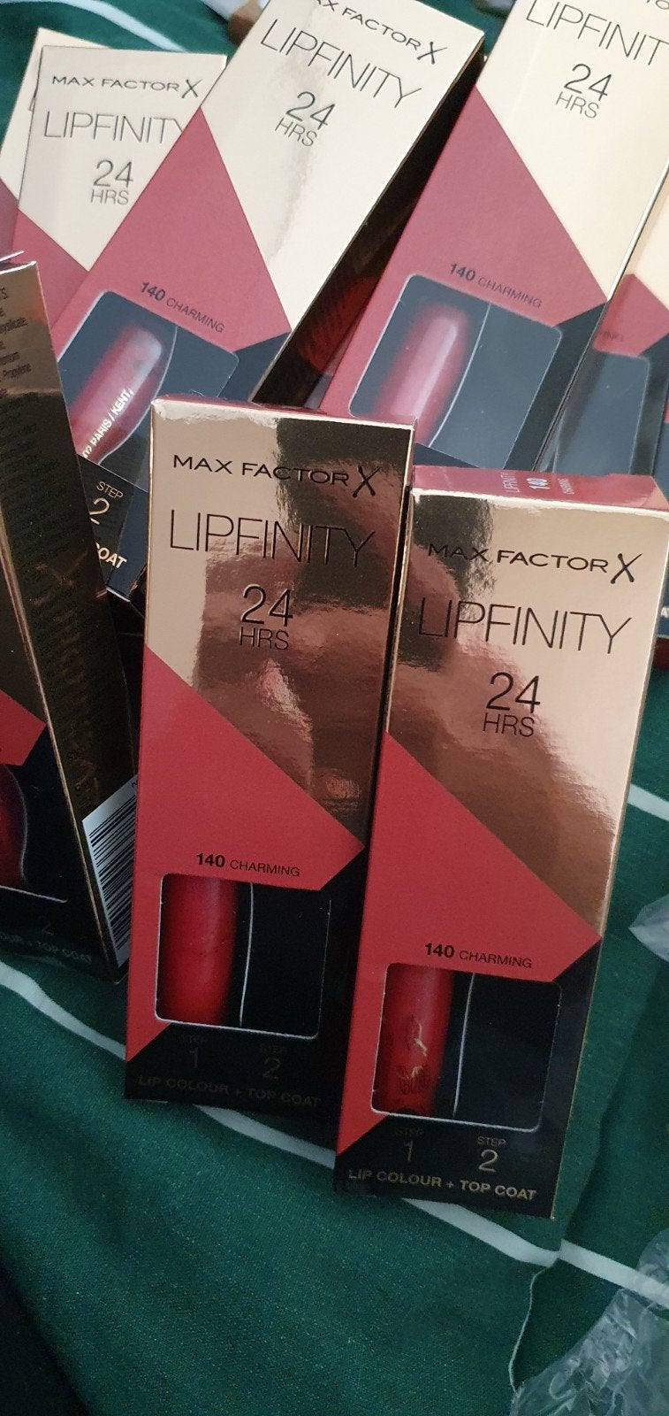 10x Max Factor Lipfinity 140 Charming - Zonder Topcoat, Lippen, Verzenden, Nieuw, Make-up