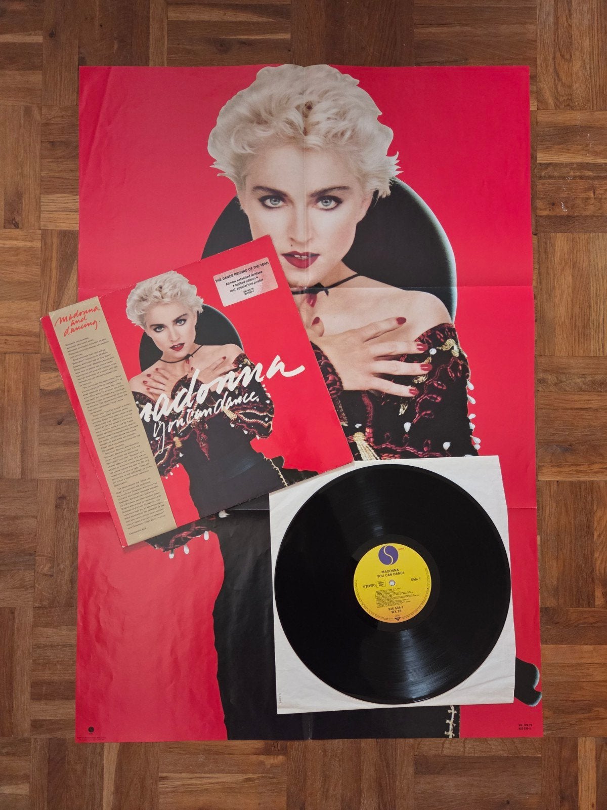 madonna you can dance poster obi vinyl lp 12" album grote, LP, Gebruikt, Ophalen of Verzenden, Inclusief obi