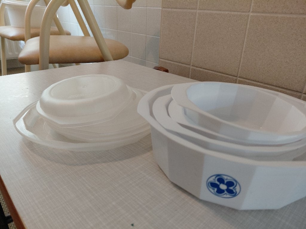 Set kunstof schalen met deksel, Ophalen, Kunststof, Schaal, Vaatwasserbestendig