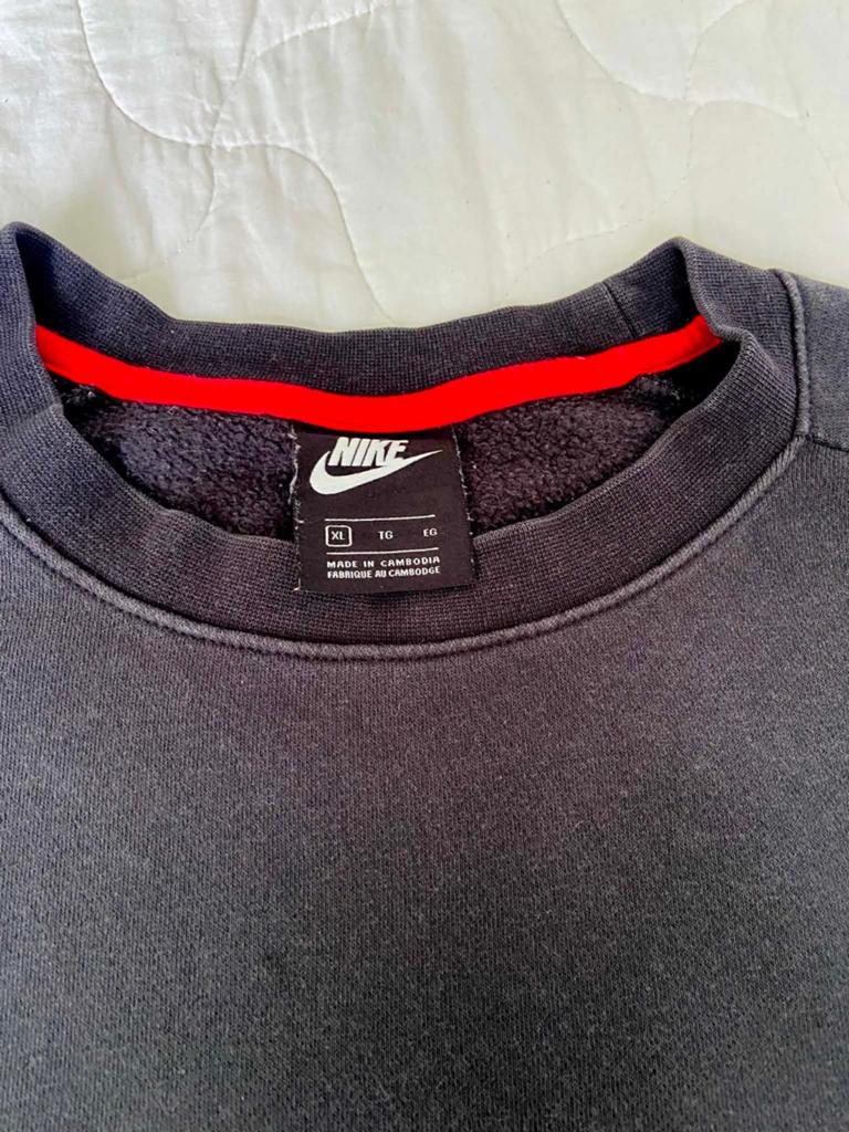 Nike Air Sweatshirt Zwart/Rood/Wit - Maatletische stijl, Zwart, Nike, Maat 56/58 (XL), Ophalen of Verzenden