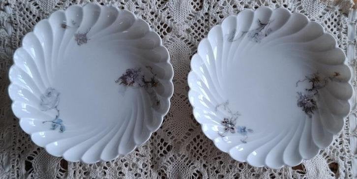 2 Antieke boterschaaltjes H & Co, Haviland, Ophalen of Verzenden