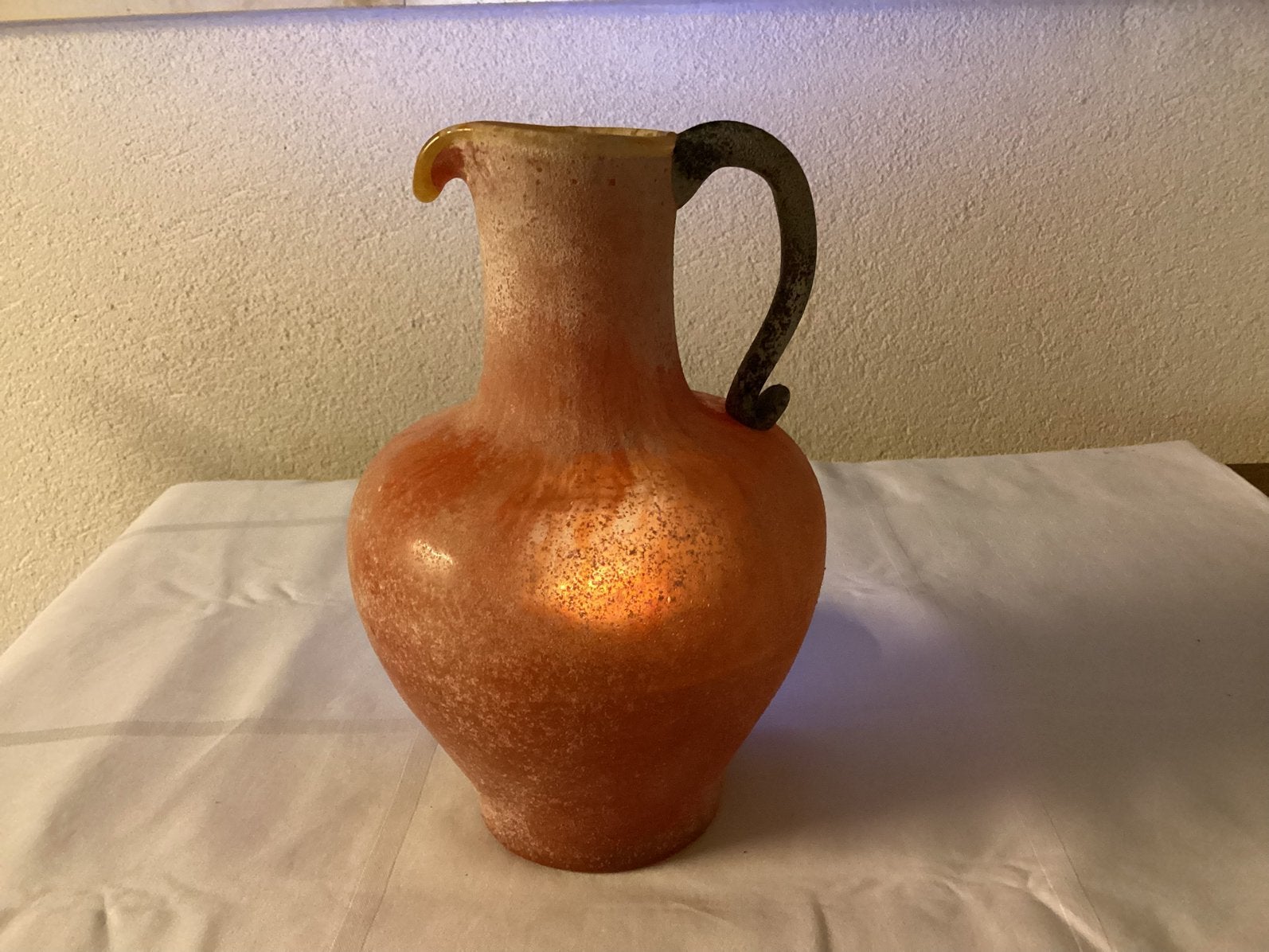 Vaas. Murano Glaskunst.Scavo Techniek.Seguso 1960.Italie., Ophalen of Verzenden