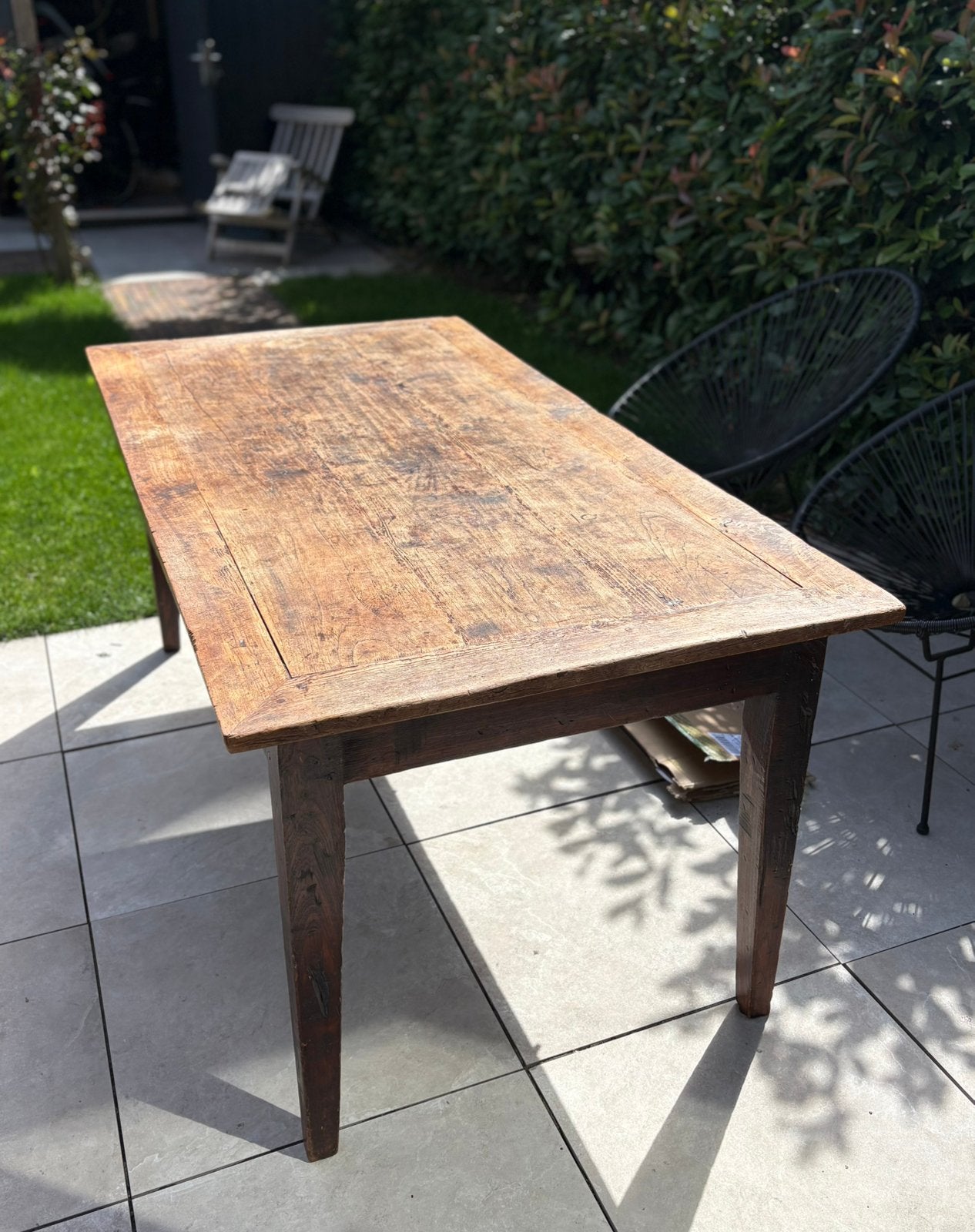 Franse boeren eettafel 180x92, Huis en Inrichting, Tafels | Eettafels, Gebruikt, Eikenhout, Frans boeren eettafel, Vijf personen of meer