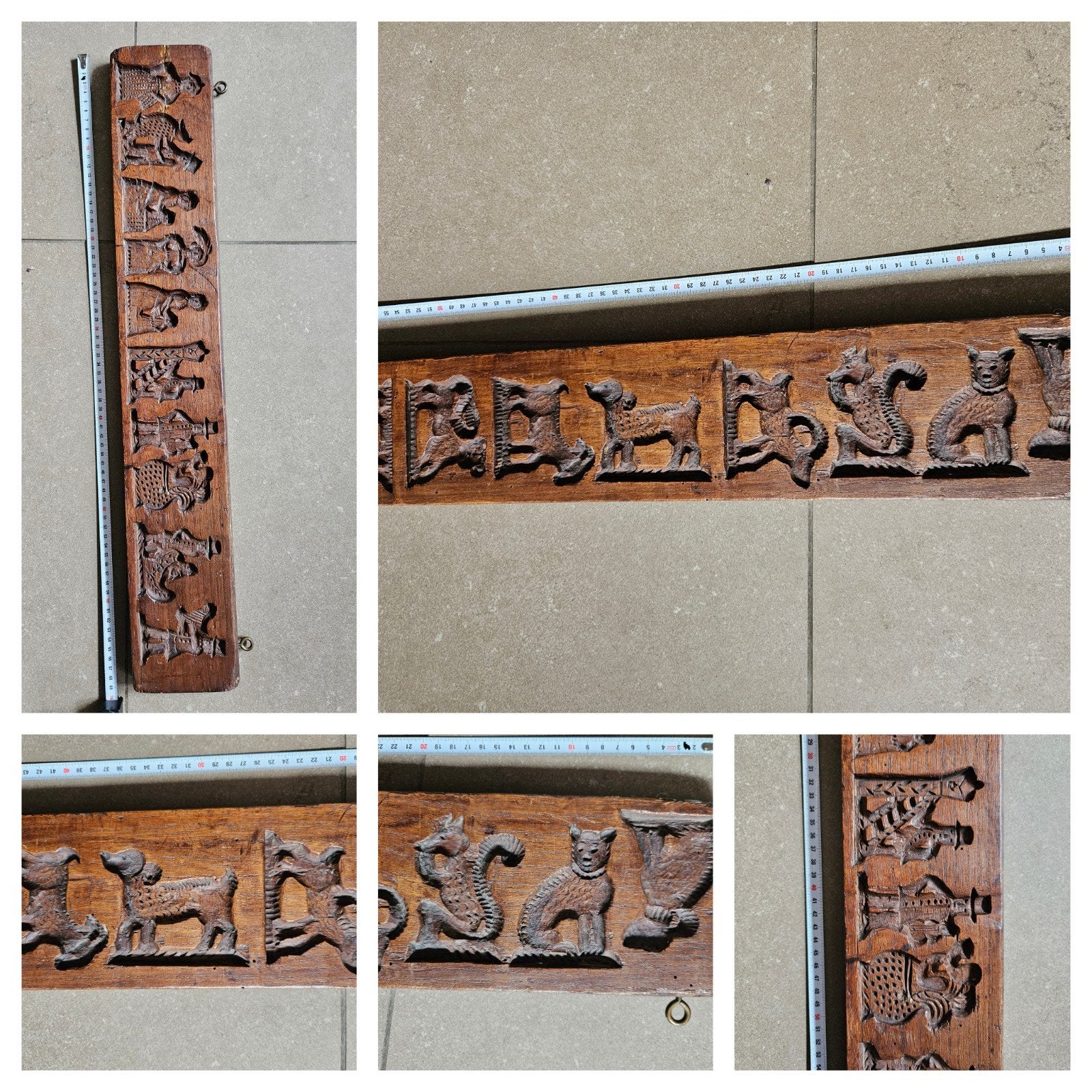 18e eeuwse dubbelzijdige dubbele speculaasplank / koekplank, Ophalen of Verzenden