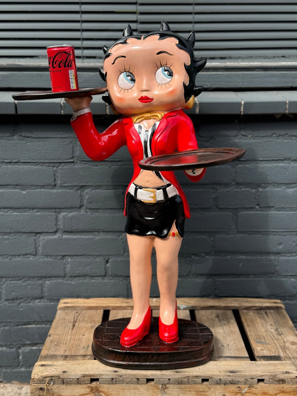 Betty Boop Beeld met Dienbladen - Unieke Decoratie, Ophalen, Gebruikt