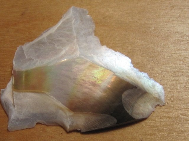 m. 6x stukje ABALONE SCHELP (3), Verzamelen, Verzenden, Mineraal