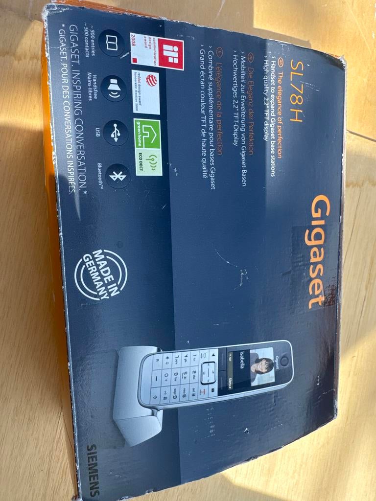 Gigaset SL78H DECT telefoon met lader, Ophalen of Verzenden, Gebruikt, 1 handset, Stralingsarm