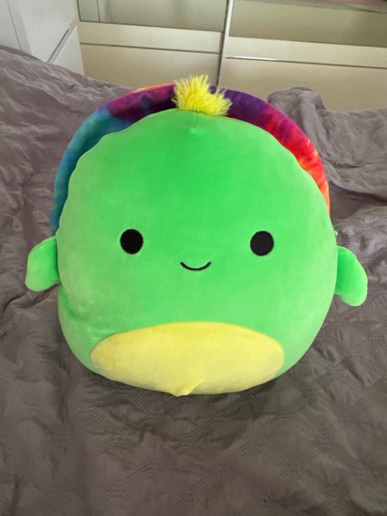 Squishmallow Knuffel Groene Schildpad Tie-Dye, Overige typen, Ophalen of Verzenden, Zo goed als nieuw, Middelgroot (20 tot 80 cm)