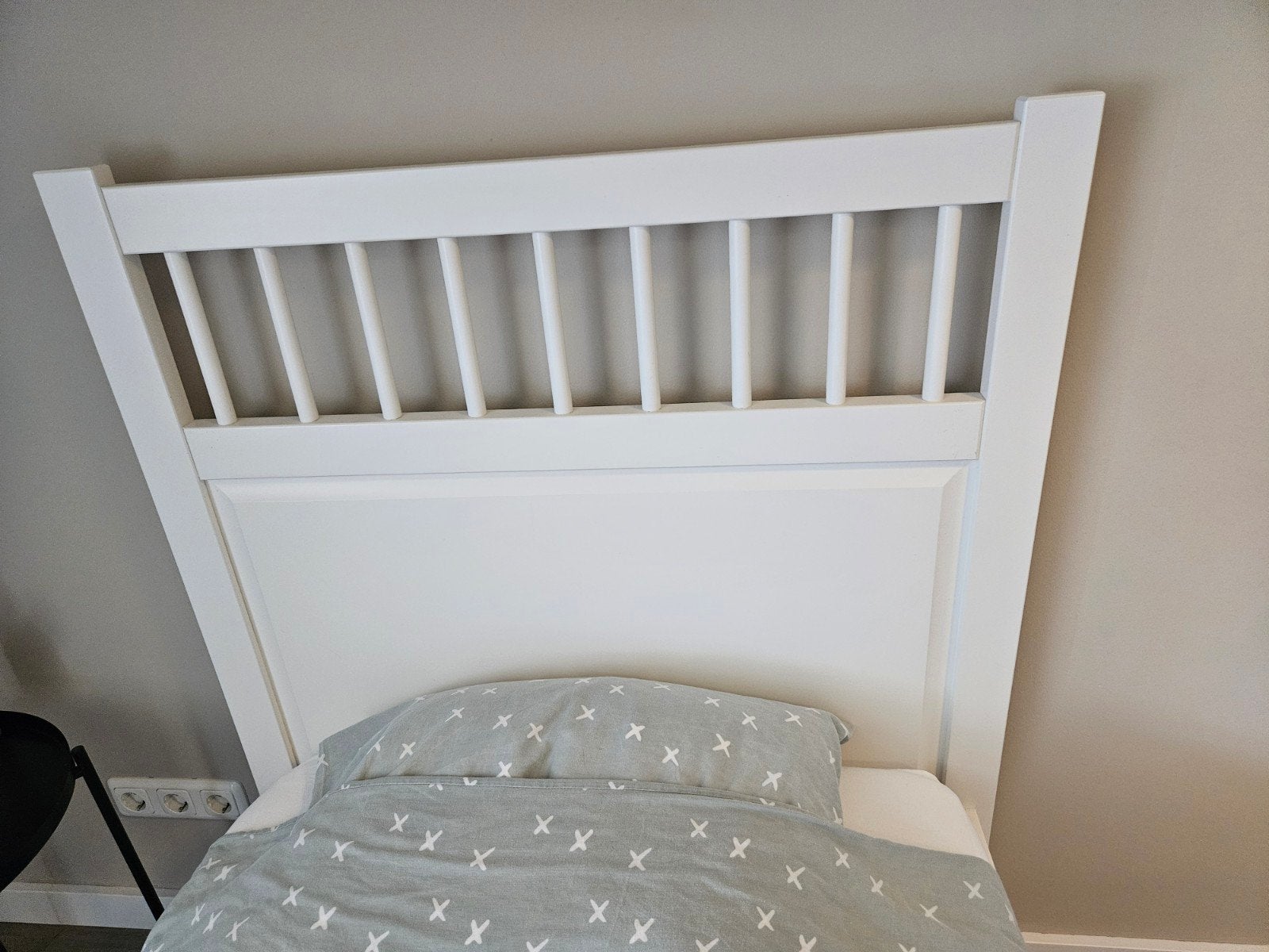 Meidenbed wit maat 200 x 90, Huis en Inrichting, Slaapkamer | Bedden, Ophalen, Gebruikt, 90 cm, Eenpersoons