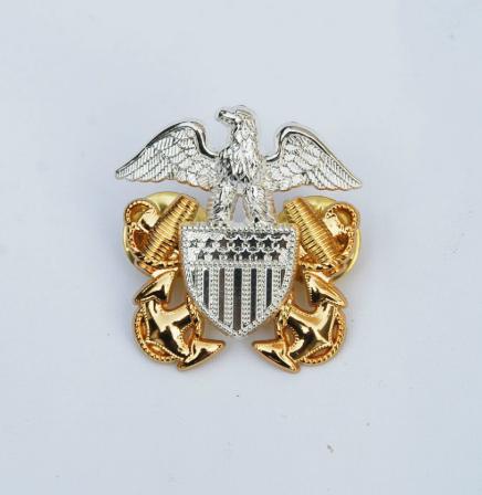 Amerikaanse Marine Officier Broche / Oorlog Navy WO2 Embleem, Verzenden, Marine, Amerika, Embleem of Badge