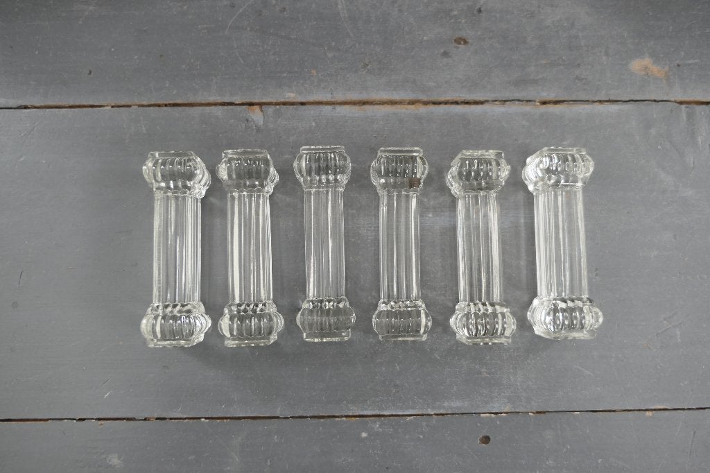 Art Deco Portieux messenlegger kristal 6 x, Verzenden