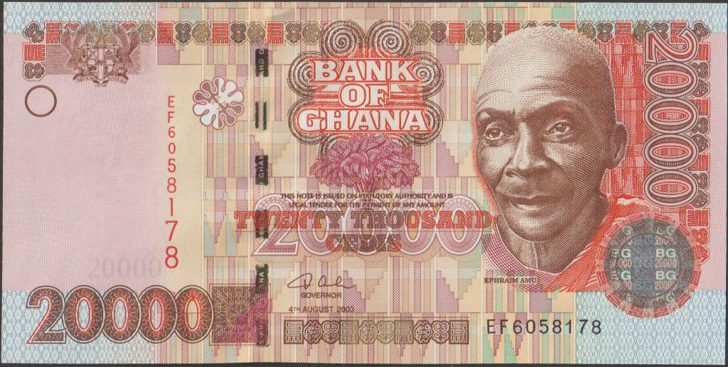 Ghana 20.000 cedis 2003 UNC p.36b (# 92), Verzenden, Overige landen, Los biljet