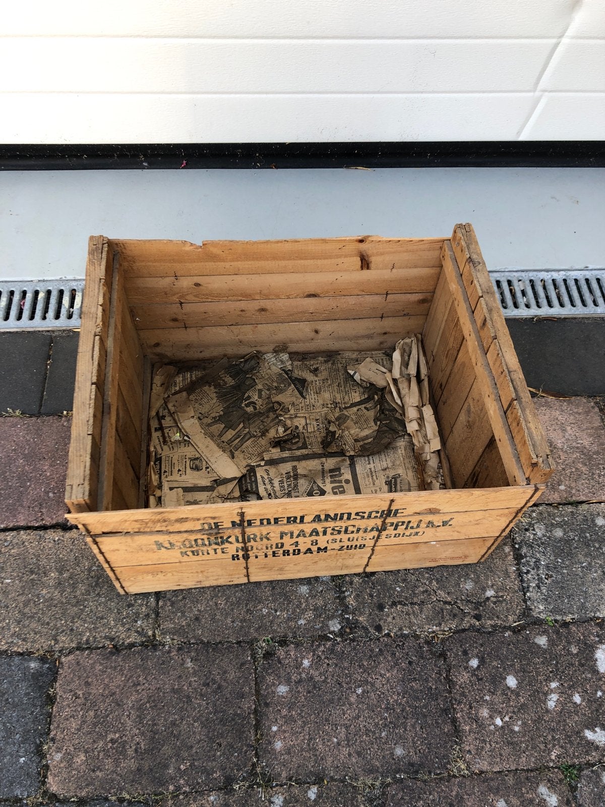 Vintage houten kist 'Kroonkurken' - De Nederlandsche, Ophalen