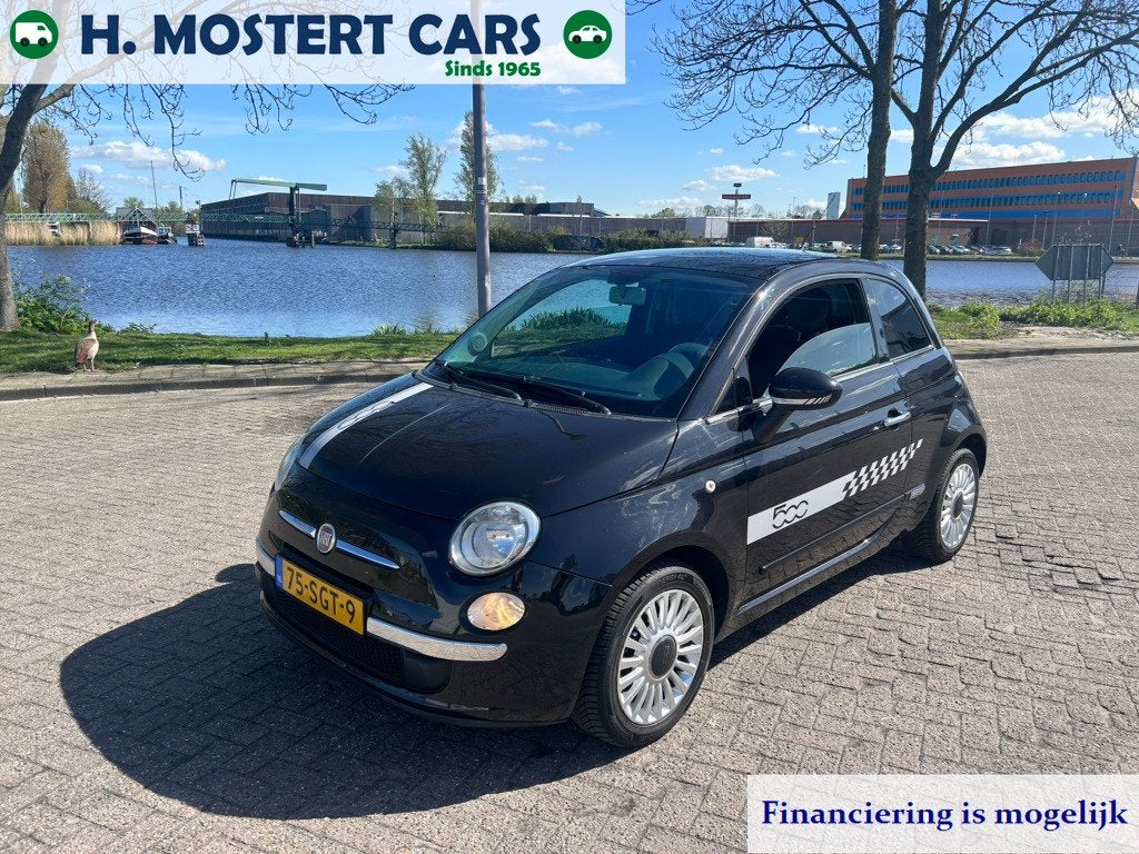 Fiat 500 1.2 Lounge * PANORAMA * LEDER * APK * NIEUWE BANDEN, Euro 5, Gebruikt, 1242 cc, 4 cilinders