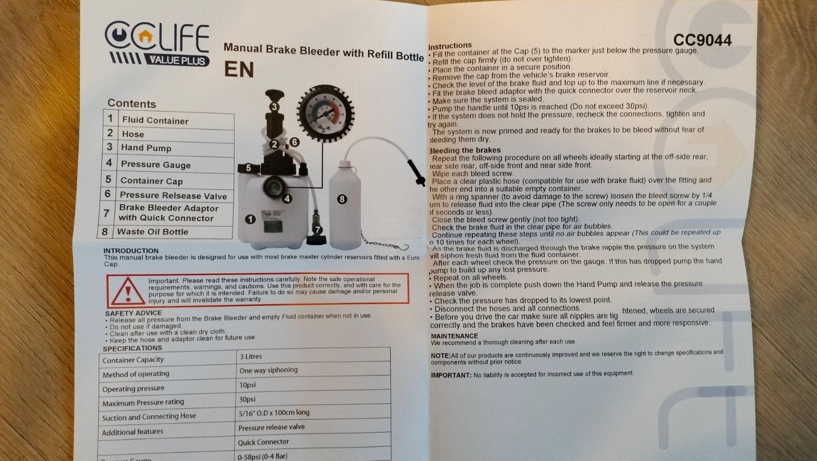 CLIFE Handmatige Remontluchter met Navulfles, Ophalen of Verzenden, Nieuw, Universele onderdelen