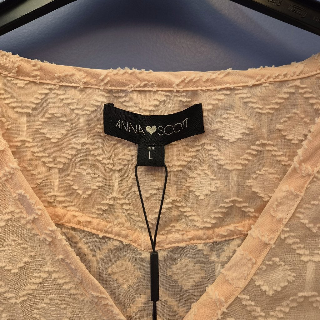 Anna Scott blouse blush roze –Nieuw– maat L artnr 51458, ., Maat 42/44 (L), Anna Scott, Ophalen of Verzenden