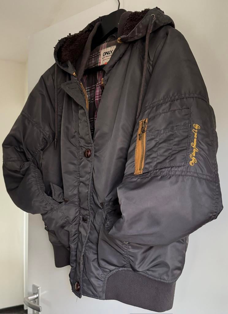 Only bomber jack L dames, Kleding | Dames, Jassen | Winter, Ophalen of Verzenden, Zo goed als nieuw, Maat 42/44 (L), Blauw