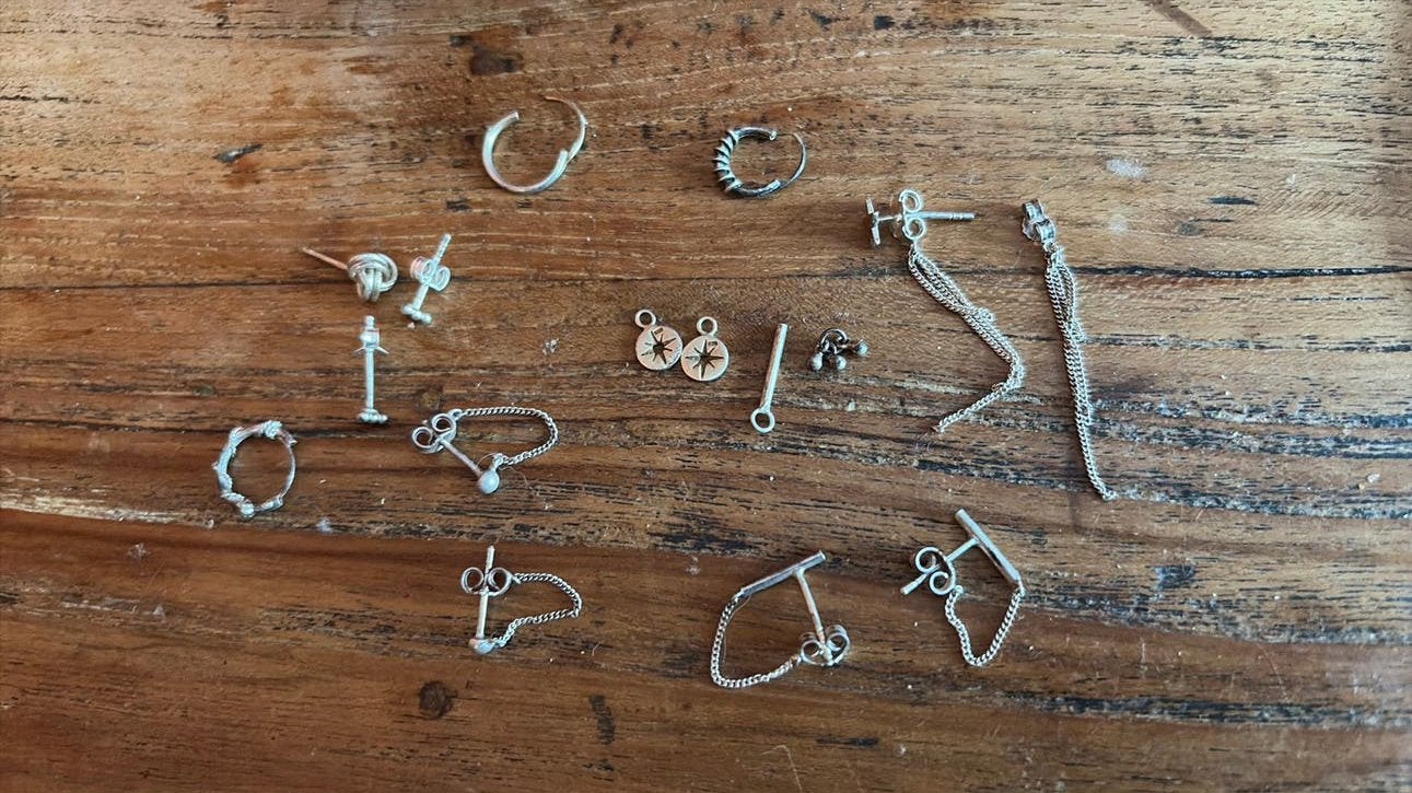 Diverse oorbellen van Anna + Nina - Zilverkleurig, Overige materialen, Gebruikt, Ophalen of Verzenden, Knopjes of Stekers