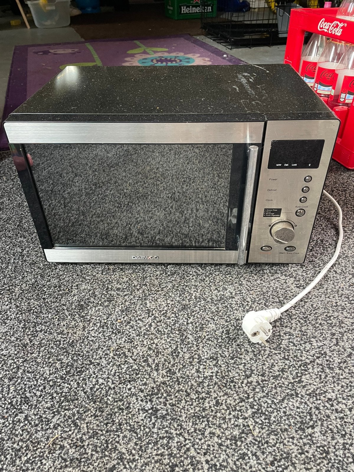 Magnetron zilver Deawoo, Ophalen, Gebruikt, Vrijstaand, Magnetron