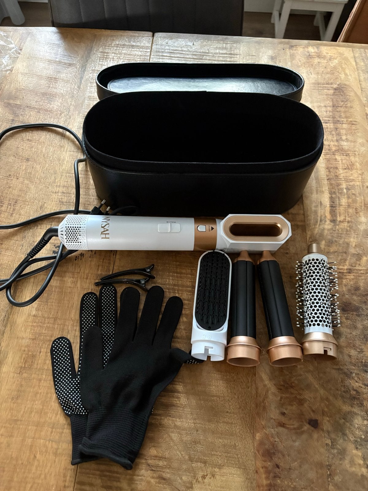 Nysah Multifunctionele 5-in-1 Haarstyler met Silk & Scalp Co, Witgoed en Apparatuur, Ophalen of Verzenden, Zo goed als nieuw, Scheren en Epileren