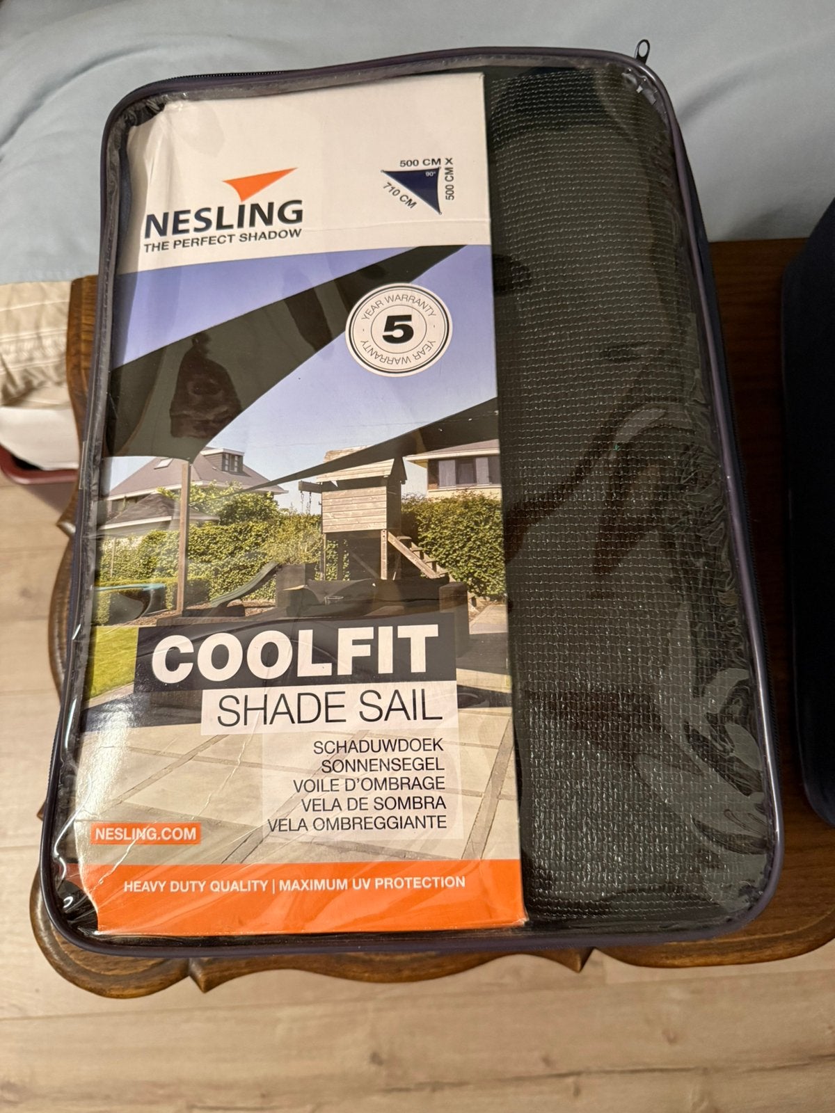 Nesling Coolfit schaduwdoek nieuw in de verpakking 5x5x7, Ophalen, Nieuw