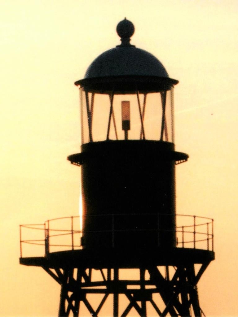 801656 Breskens oude Vuurtoren bij avand  Onbeschreven, Ophalen of Verzenden, 1960 tot 1980, Ongelopen, Zeeland