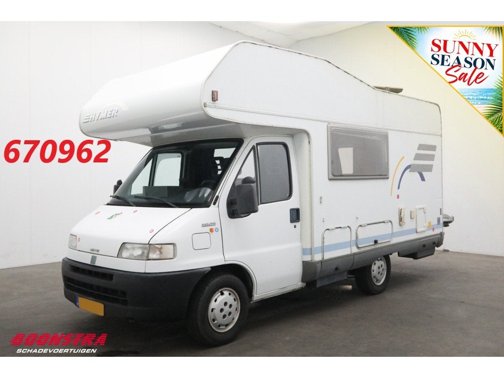 Hymer Swing 544K Solar Toilet Keuken Koelkast Kachel, Fiat D, Caravans en Kamperen, Campers, Boonstra Schadevoertuigen, Fietsendrager