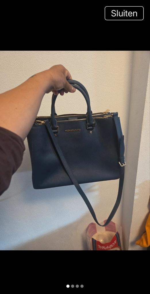 Michael Kors Handtas - Donkerblauw, Sieraden, Tassen en Uiterlijk, Tassen | Damestassen, Ophalen of Verzenden, Zo goed als nieuw