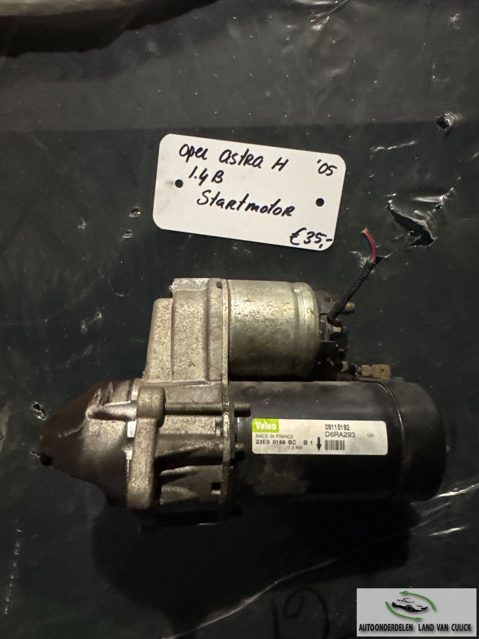 Opel Astra H 1.4 B 2005 Startmotor  D6RA293