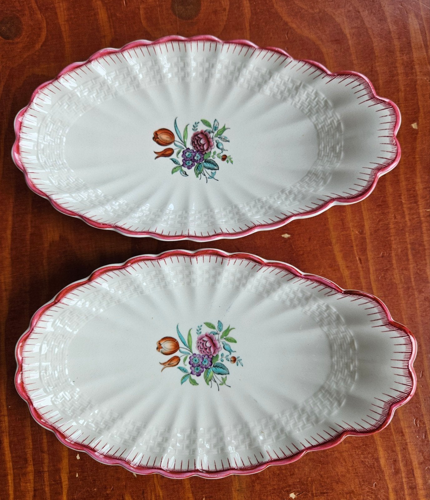 Set van 2 Copeland Spode schalen met bloemmotief, Ophalen of Verzenden